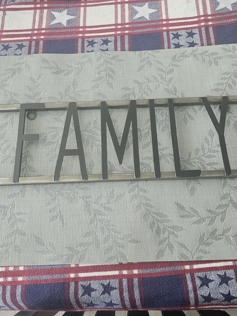 Threshold Metal FAMILY Wall Sign in Gray